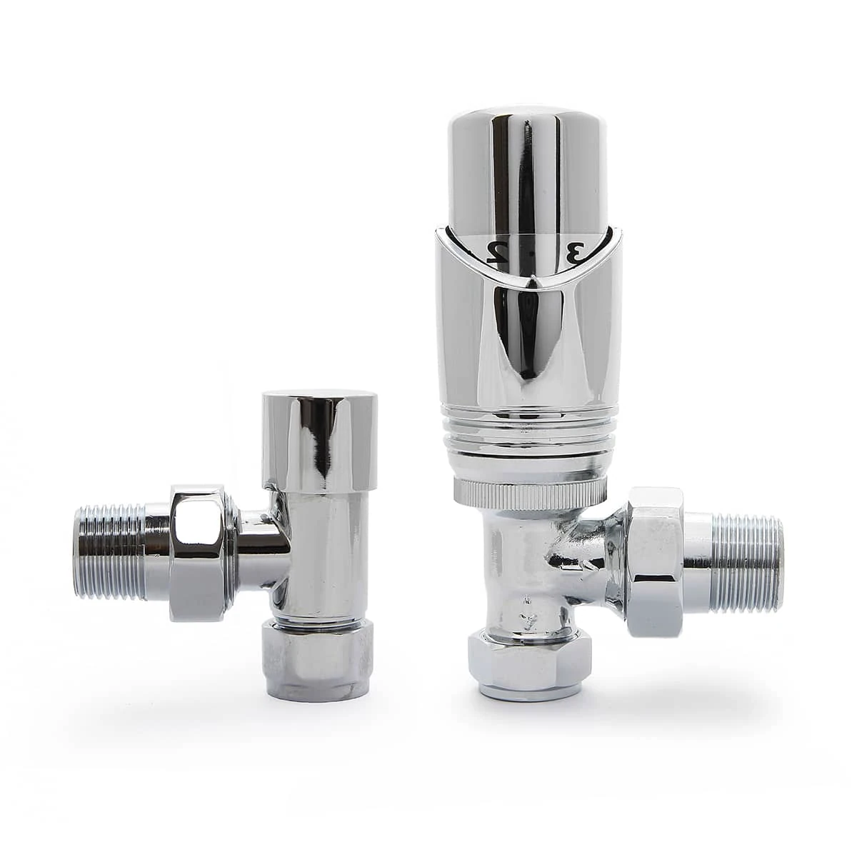 chrome thermostatic radiator valve
